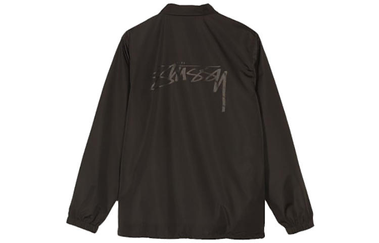 Stüssy Cruize Coach Jacket Black Retro Logo Print Unisex Vintage Style 115431-BLACK