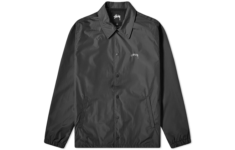 Stüssy Cruize Coach Jacket Black Retro Shirt Collar Jacket 115431BLAC