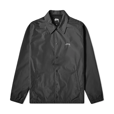 Stüssy Cruize Coach Jacket Black Retro Shirt Collar Jacket 115431BLAC