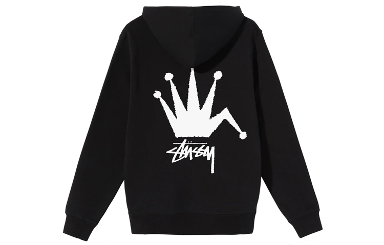 Stüssy Curved Crown Graphic Zip Hoodie Jacket Unisex Retro Style 1974736