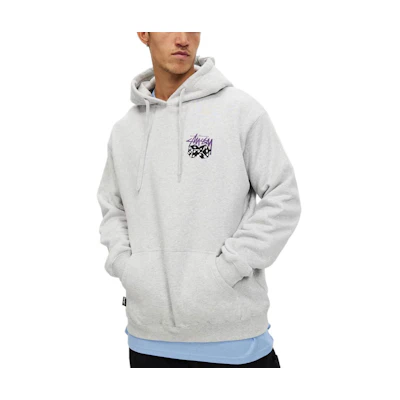 Stüssy Dice Graffiti Fleece Hoodie Men’s Retro Style - Gray ST135AA83LOM