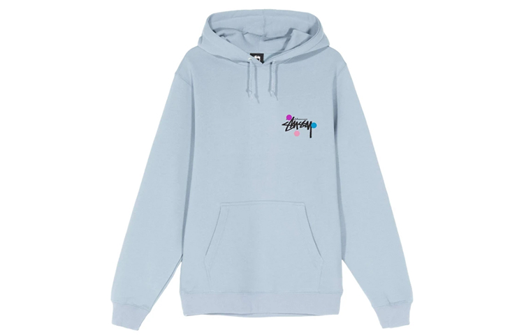 Stüssy Dot Collage Hoodie Colorful Logo Print Unisex Pullover 1924526 圖 7