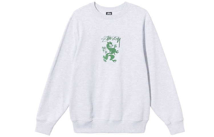 Stüssy Embroidered Fleece Pullover Crewneck Sweatshirt Unisex Vintage Style 118420