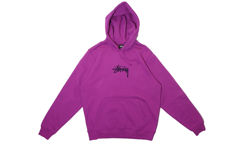 Stüssy Embroidered Stock Fleece Hoodie Unisex Retro Style - Rose Pink 118320