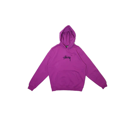 Stüssy Embroidered Stock Fleece Hoodie Unisex Retro Style - Rose Pink 118320