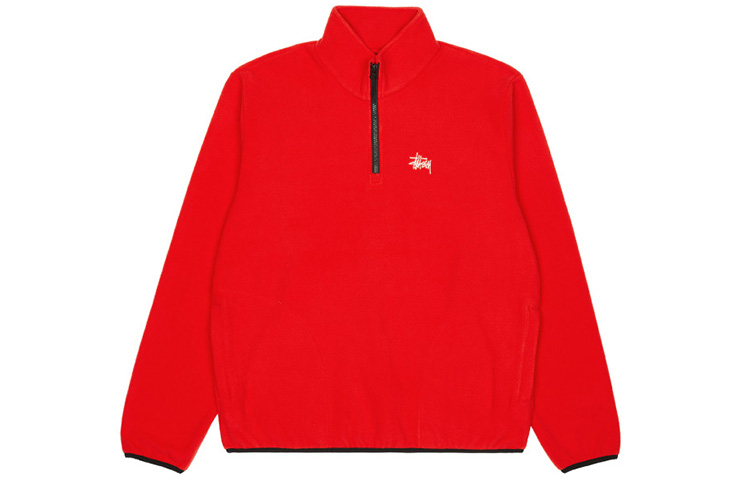 Stüssy Embroidered Zip Fleece Jacket Vintage American Style 118347