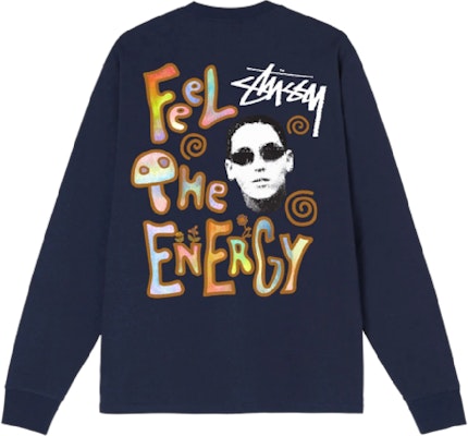 Stüssy Energy LS Tee Navy Order Stüssy Energy LS Tee Navy