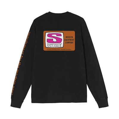 Stüssy Equipment Company Pigment Dyed L/S Tee Black