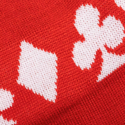 Stüssy Topi Beanie Merah dengan Manset Jacquard Lengkap Order Stüssy Topi Beanie Merah dengan Manset Jacquard Lengkap