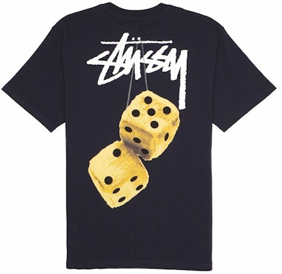 Stüssy Fuzzy Dice Tee Navy Buy Stüssy Fuzzy Dice Tee Navy