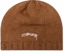 Stüssy Fuzzy Ribbed Beanie Brown Stüssy Fuzzy Ribbed Beanie Brown