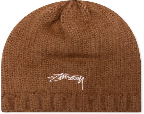 Stüssy 棕色毛绒罗纹针织帽 Buy Stüssy 棕色毛绒罗纹针织帽