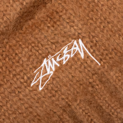 Stüssy 棕色毛绒罗纹针织帽 Order Stüssy 棕色毛绒罗纹针织帽