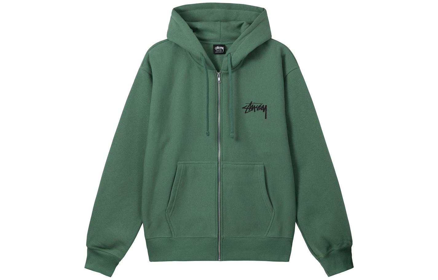 Stüssy FW22 Club Crown Zip Hoodie Retro American Long Sleeve Jacket 1974854