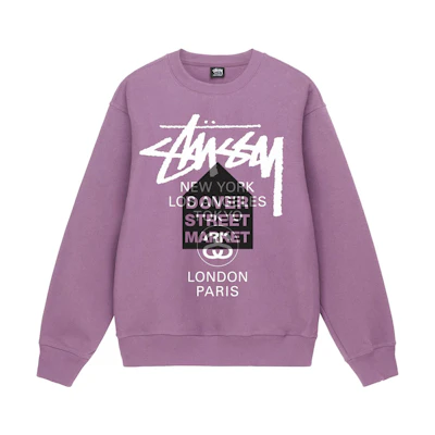 Stüssy FW22 Letter Print Crewneck Long Sleeve Vintage Sweatshirt Unisex 3913714