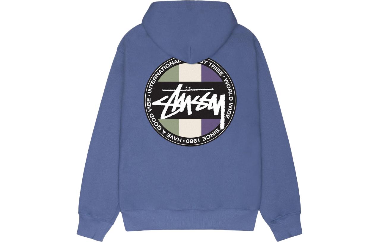 Stüssy FW23 Classic Dot Zip Hoodie Unisex - Colorblock Logo Design 1974929