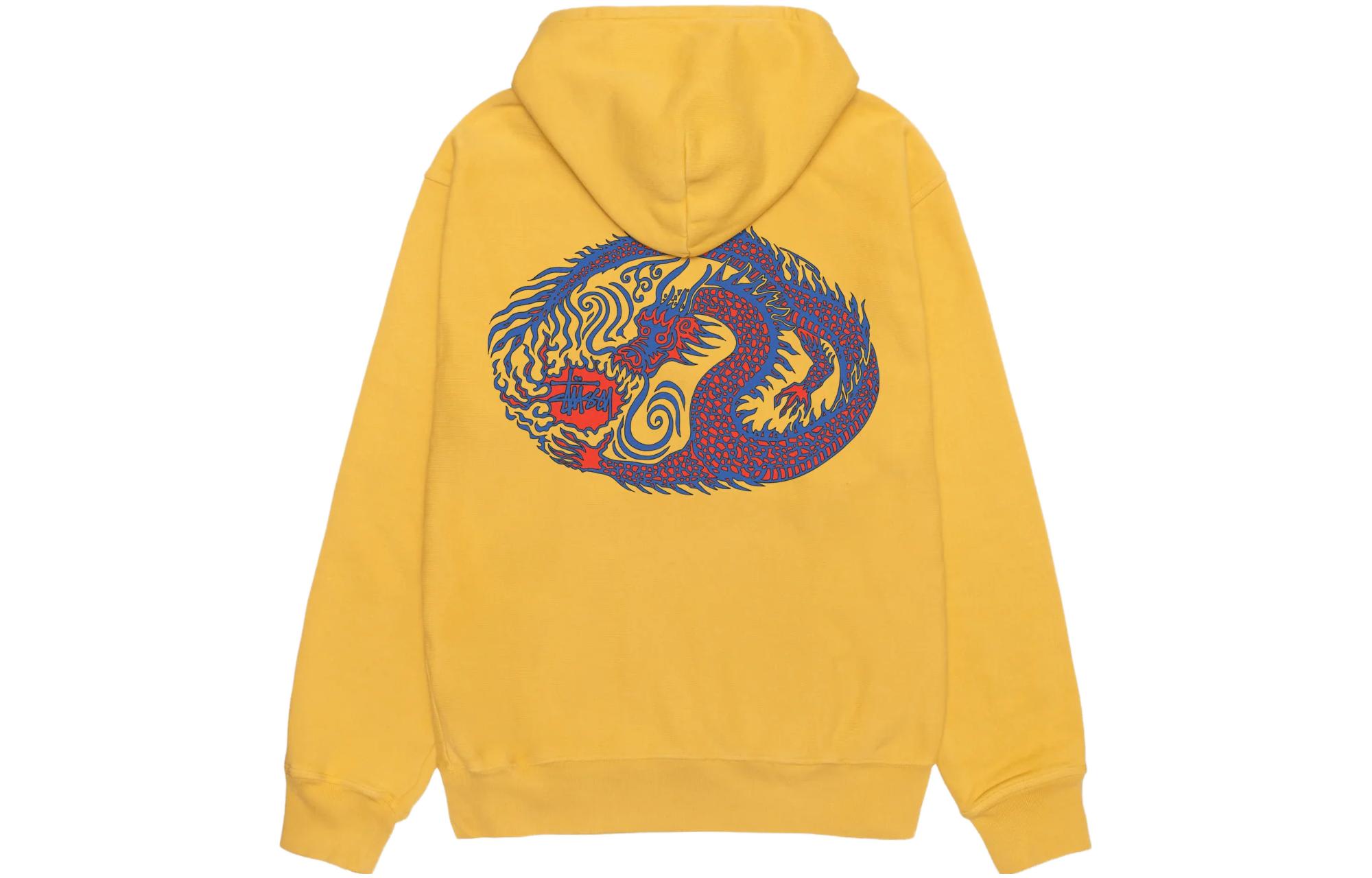Stüssy FW23 Holiday Mosaic Dragon Hoodie Pigment Dyed Unisex Vintage Pullover 1924978P 圖 2