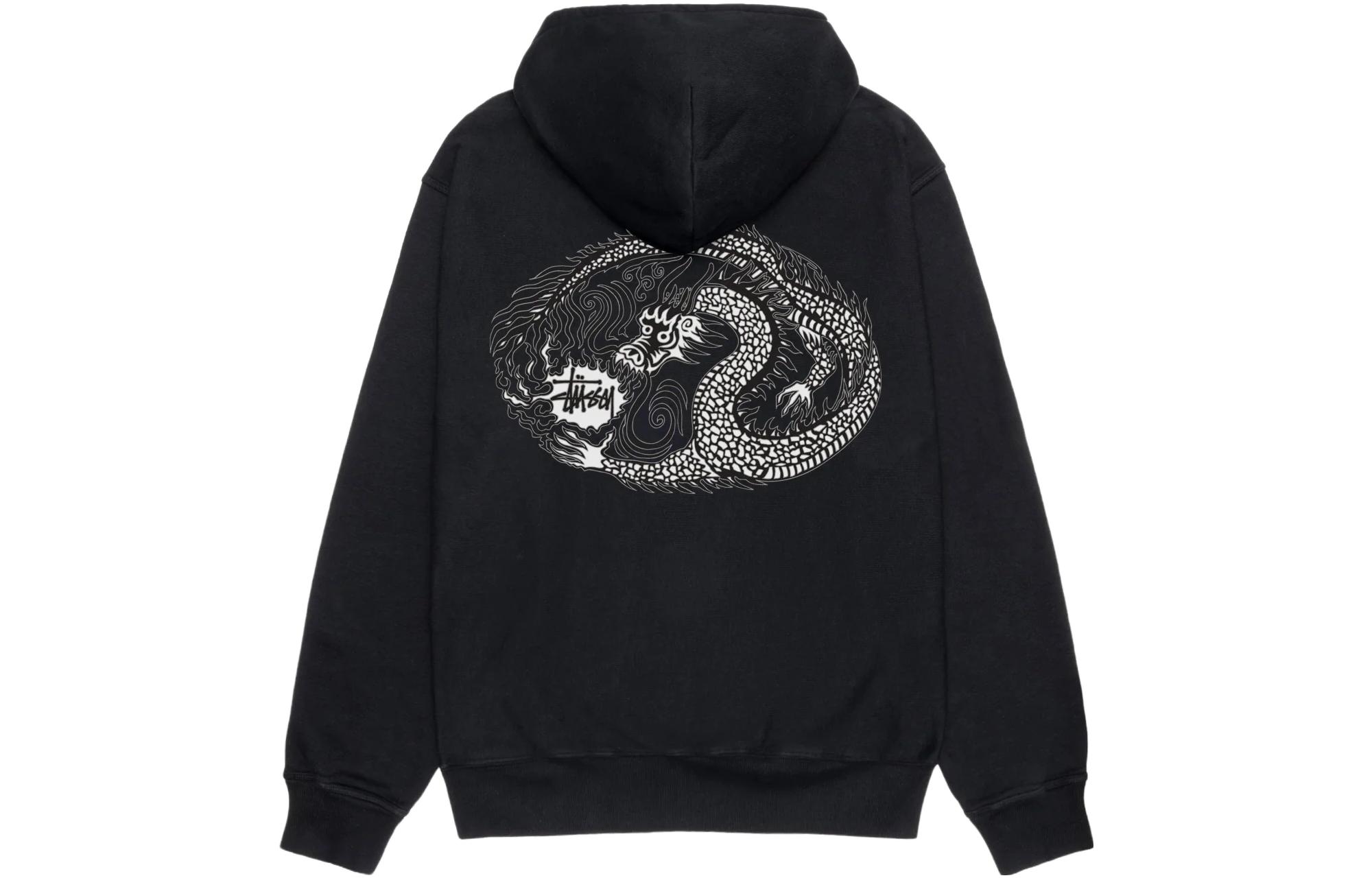 Stüssy FW23 Holiday Mosaic Dragon Hoodie Pigment Dyed Unisex Vintage Pullover 1924978P 圖 6
