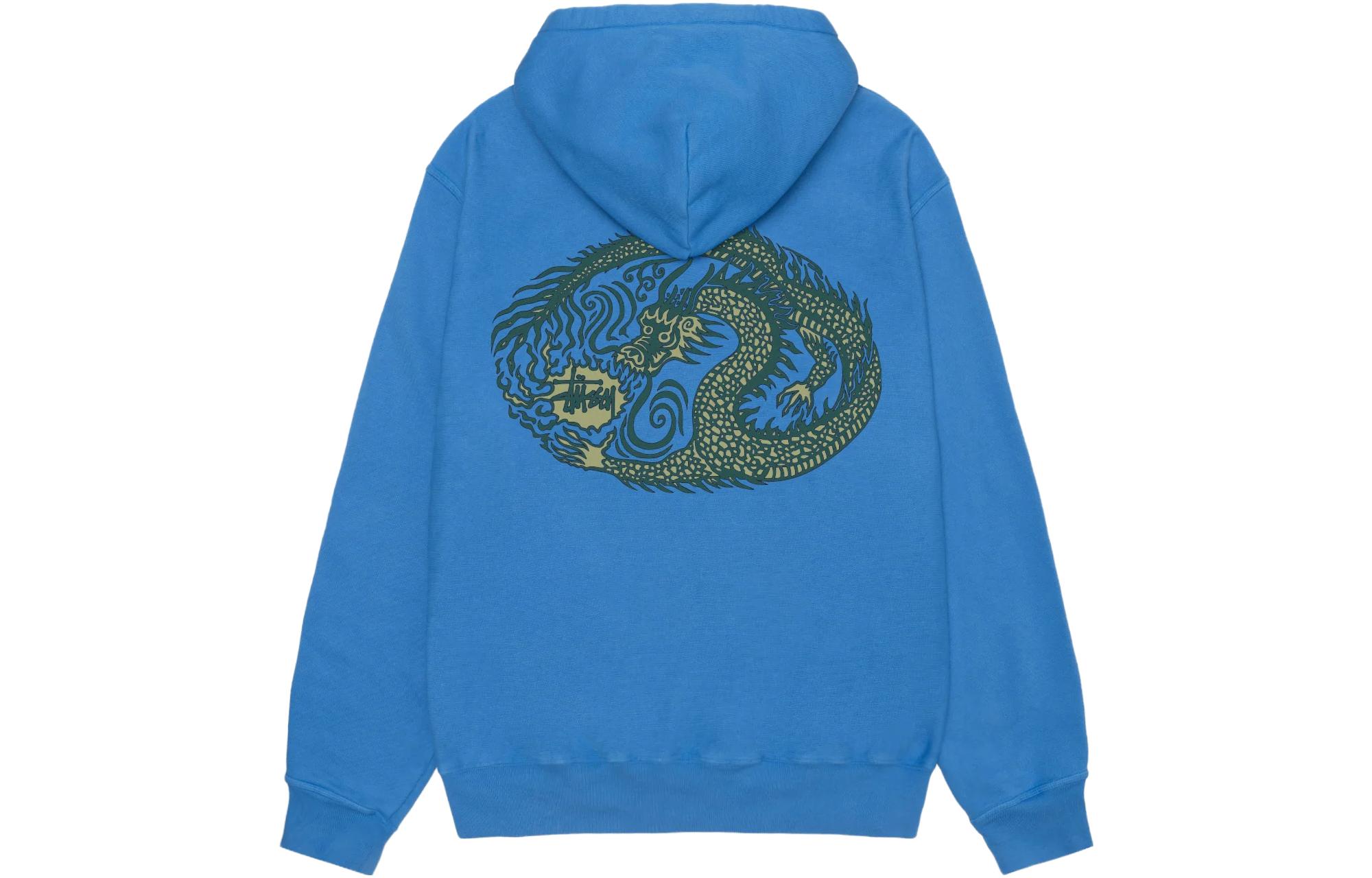 Stüssy FW23 Mosaic Dragon Hoodie Pigment Dyed Unisex Vintage Pullover 1924978p 圖 8