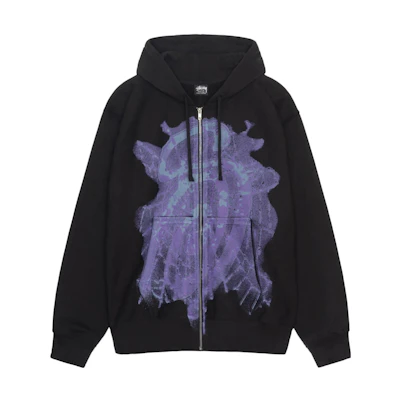 Stüssy FW23 Web Zip Hoodie Mesh Print Unisex Vintage Style Hoodie 1974947