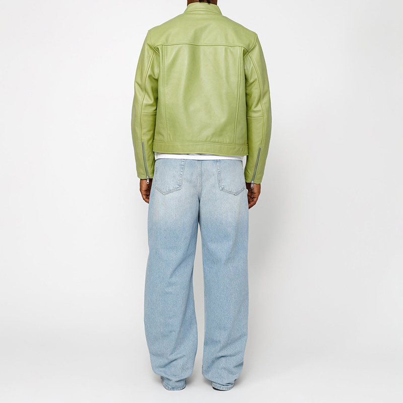 Stüssy FW24 Cafe Racer Leather Jacket Classic Retro Unisex Biker Style 115771-STUSSY 圖 12