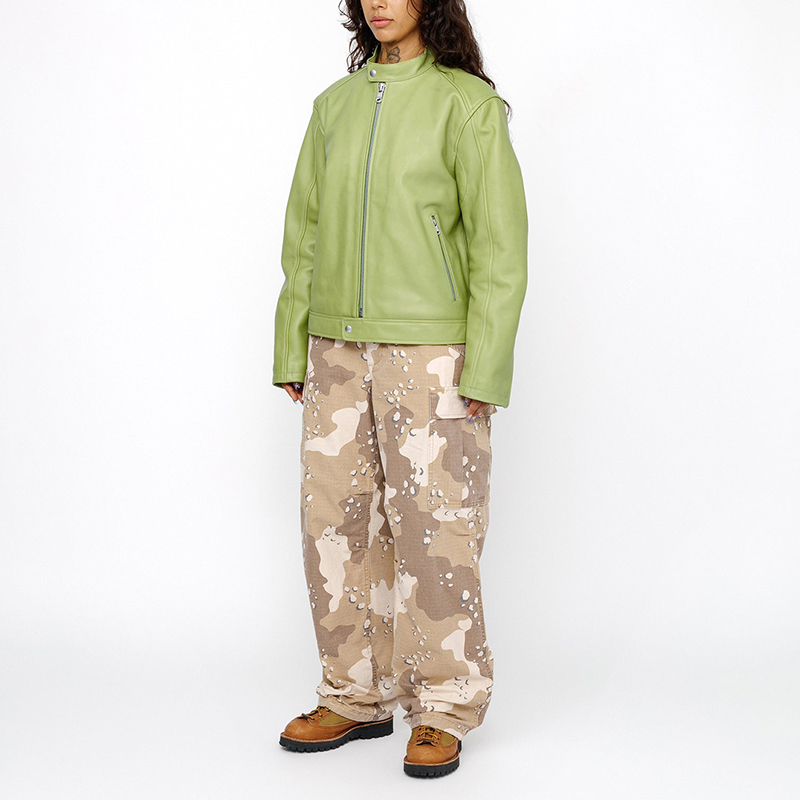 Stüssy FW24 Cafe Racer Leather Jacket Classic Retro Unisex Biker Style 115771-STUSSY 圖 13