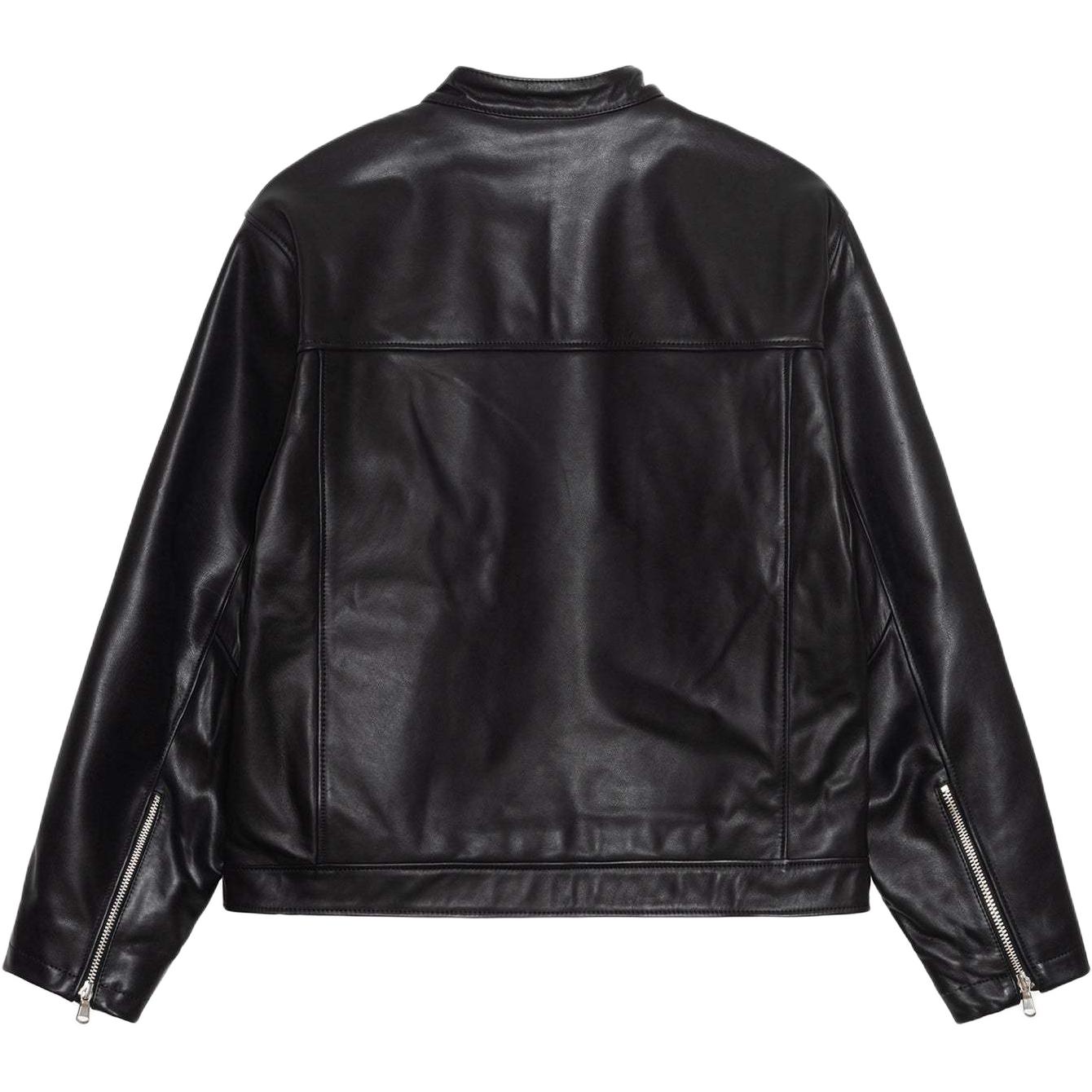 Stüssy FW24 Cafe Racer Leather Jacket Classic Retro Unisex Biker Style 115771-STUSSY 圖 3