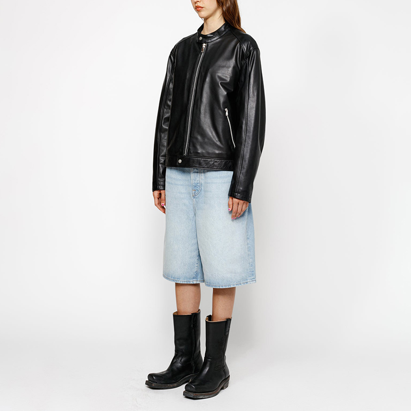 Stüssy FW24 Cafe Racer Leather Jacket Classic Retro Unisex Biker Style 115771-STUSSY 圖 7