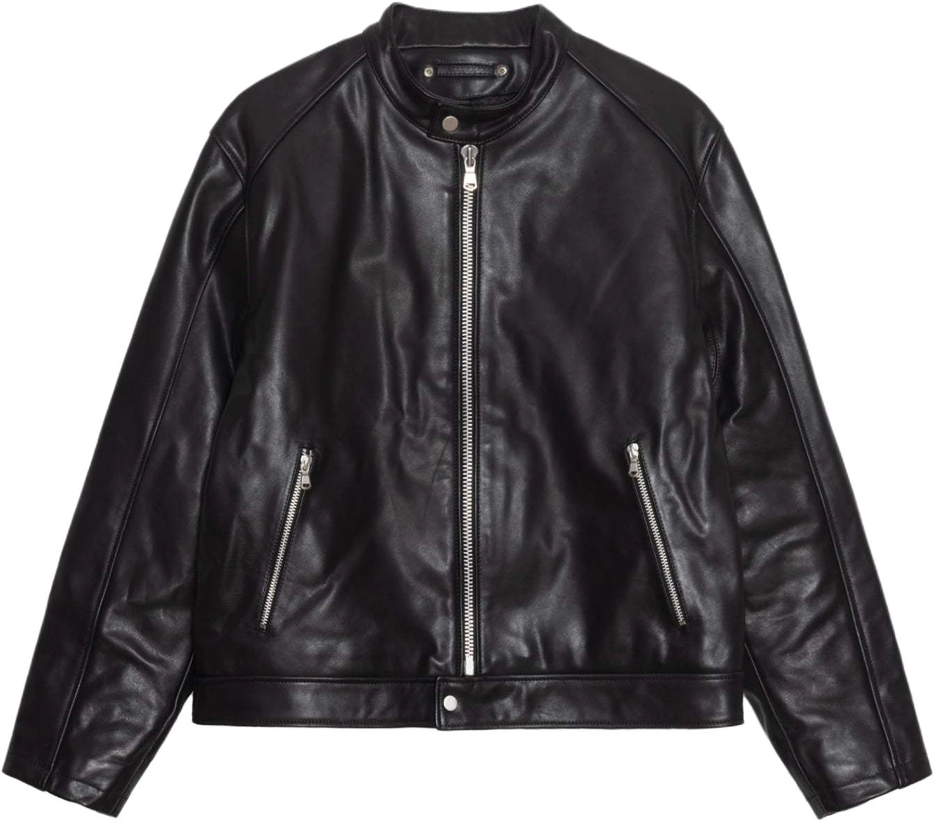 stuessy-fw-24-cafe-racer-leather-jacket-vintage-unisex-zip-up-motorcycle-style-115771-stussy