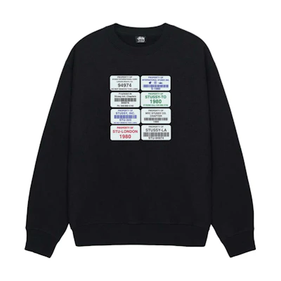 Stüssy FW24 Holiday Codes Crew Graphic Vintage Fleece Sweatshirt Unisex 1915057