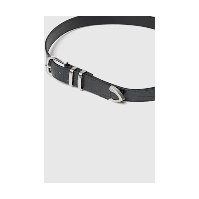 Stüssy Gator Leather Dress Belt Black