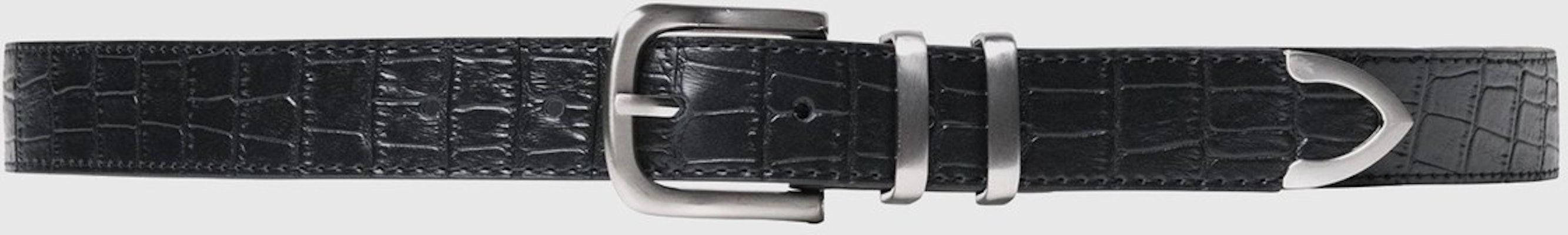 Stüssy Gator Leather Dress Belt Black Order Stüssy Gator Leather Dress Belt Black