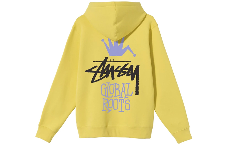 Stüssy Global Roots Hoodie Back Logo Print Pullover Unisex Winter Sweatshirt 1924622 圖 11