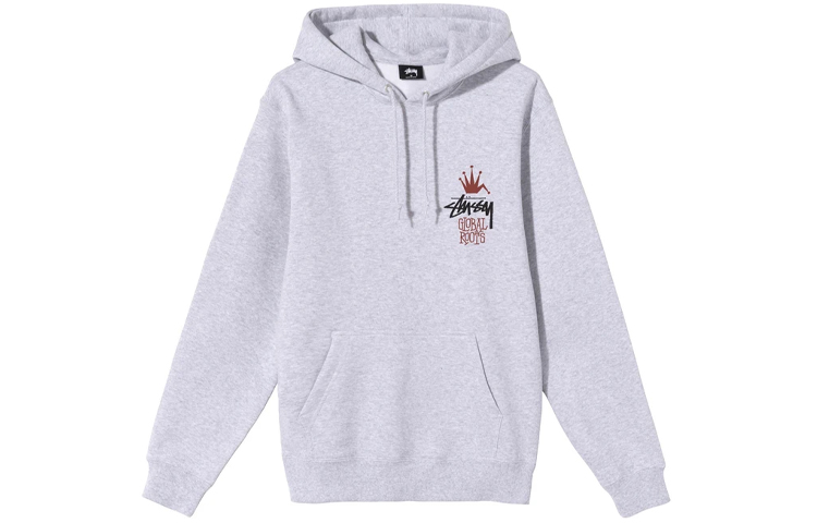 Stüssy Global Roots Hoodie Back Logo Print Pullover Unisex Winter Sweatshirt 1924622 圖 5