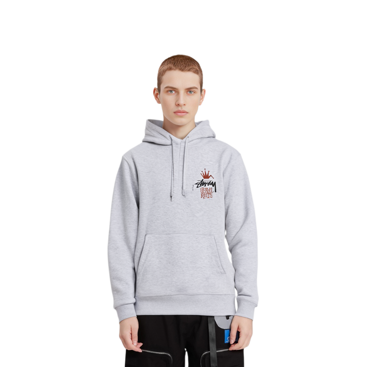 Stüssy Global Roots Hoodie Back Logo Print Pullover Unisex Winter Sweatshirt 1924622 圖 7