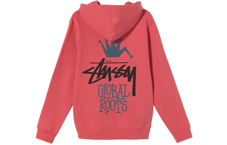 Stüssy Global Roots Hoodie Back Logo Print Pullover Unisex Winter Sweatshirt 1924622 圖 9