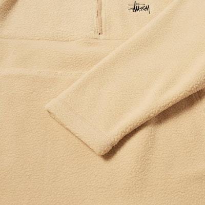Stüssy Half Zip Mock Neck Beige Lookbook Stüssy Half Zip Mock Neck Beige