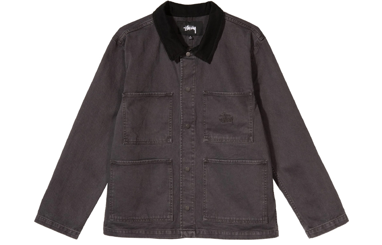 Stüssy Heavy Wash Chore Jacket Vintage Unisex American Workwear Style 115510