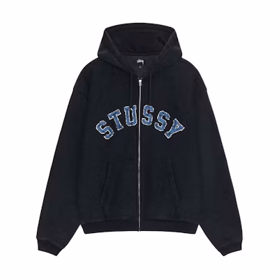 Stüssy Holiday FW24 Faded Graphic Zip Hoodie Vintage Unisex Fleece Pullover SUSSW0118565N