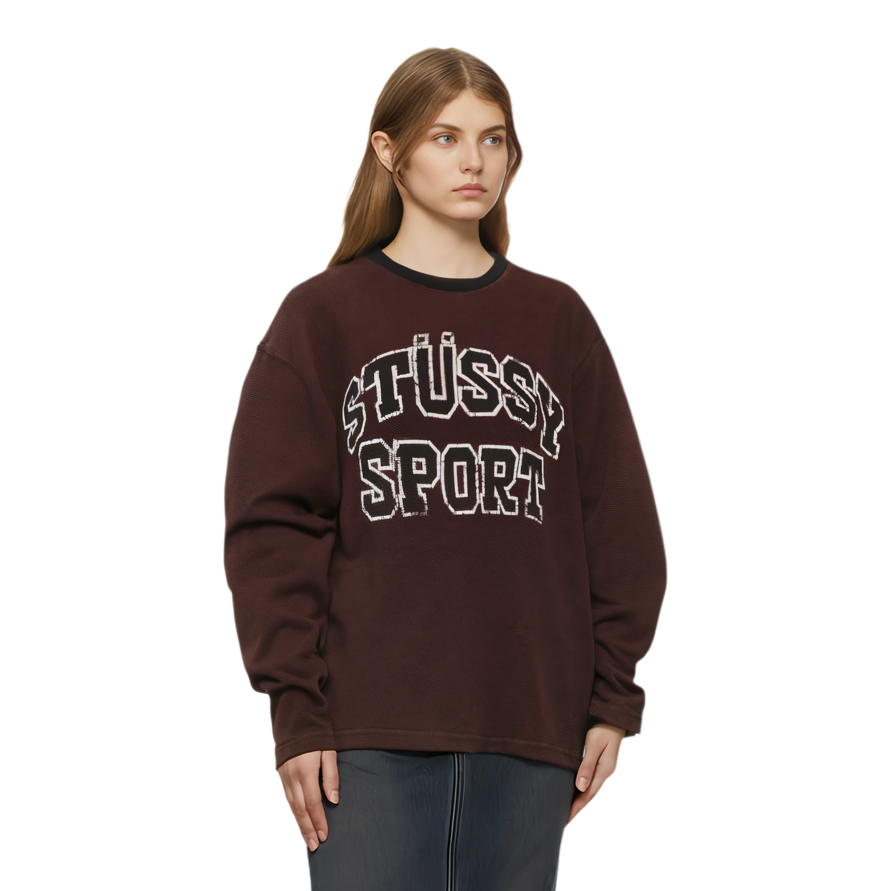 Stüssy Holiday Series Logo Printed Vintage Fleece Crewneck Sweatshirt Unisex 1140357 圖 7