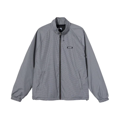 Stüssy Houndstooth Retro Sports Jacket Black Vintage Style 115527