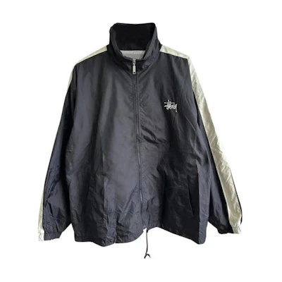 Stüssy Letter Patchwork Retro Stand Collar Jacket Black 0535-119900106SLW-BLAC