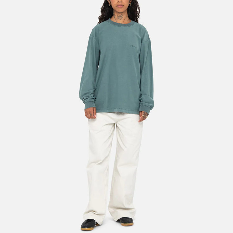 Stüssy Letter Print Crewneck Retro Casual Unisex Long-Sleeve Sweatshirt 1140333 圖 12