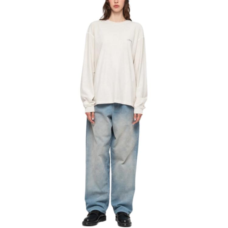 Stüssy Letter Print Crewneck Retro Casual Unisex Long-Sleeve Sweatshirt 1140333 圖 28