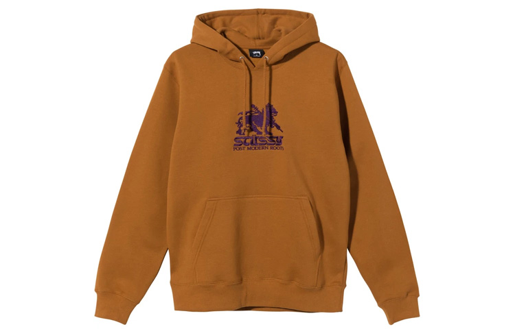 Stüssy Lion Embroidered Fleece Hoodie Unisex American Retro Style 118404 圖 2