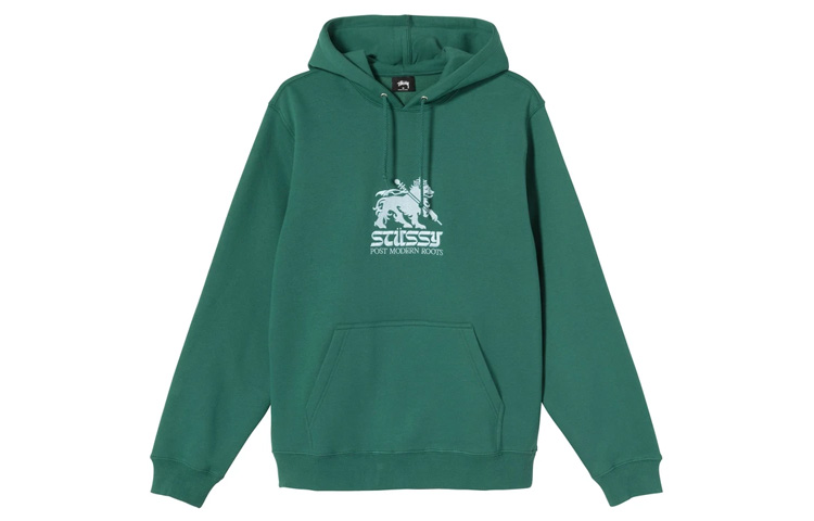 Stüssy Lion Embroidered Fleece Hoodie Unisex American Retro Style 118404 圖 4