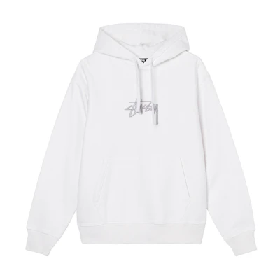 Stüssy Logo Embroidered Drawstring Fleece Hoodie American Vintage Style SUSSW118461XH