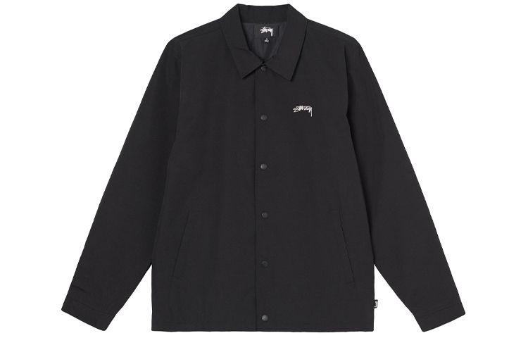 Stüssy Logo Embroidered Retro Varsity Jacket Men’s Black 115576