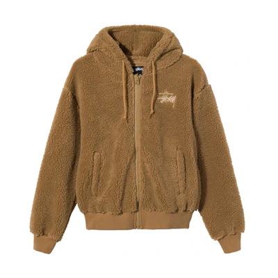 Stüssy Logo Embroidered Zip Hoodie American Retro Jacket Unisex 118412