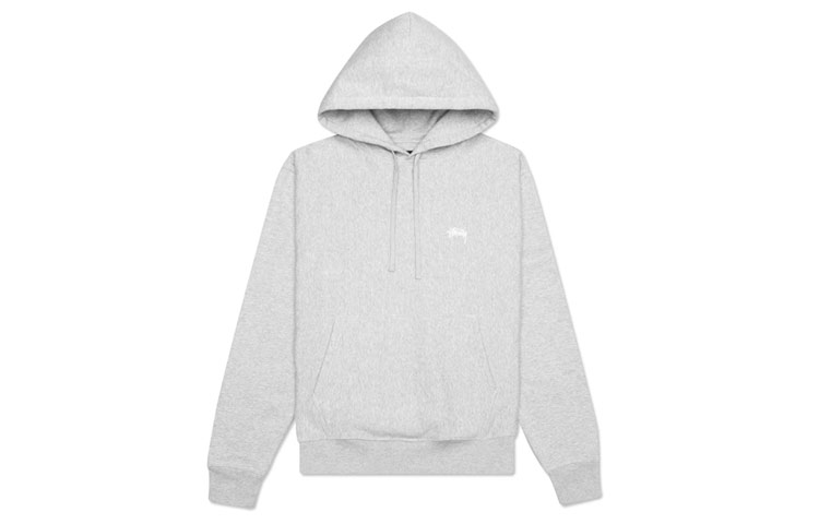 Stüssy Logo Hoodie Pullover Sweatshirt Retro Style - Light Grey 118364-GHEA
